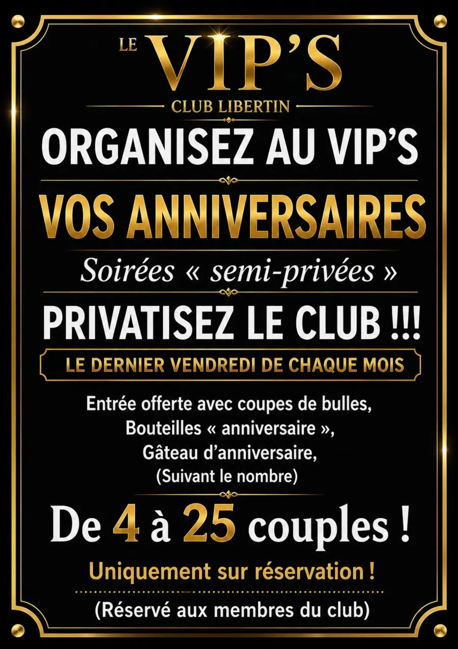 Soirée privée entre couples au VIP’S